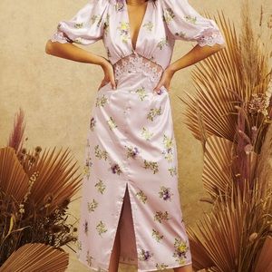 SOLD Beautiful Maxi Floral Lace Dress!